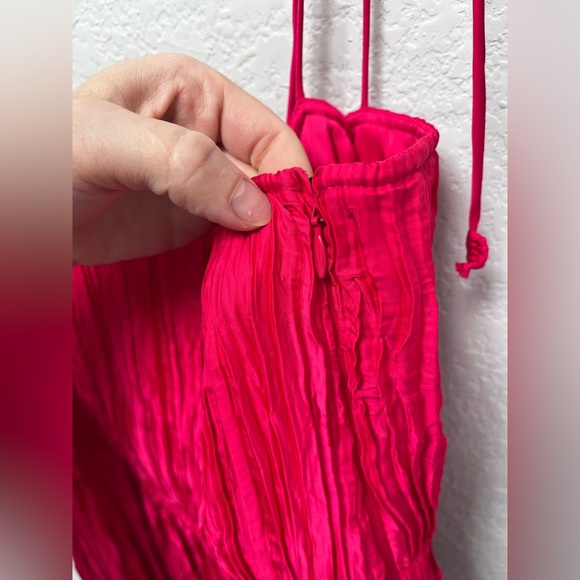 ✨ Ulla Johnson Orla Dress | Size 12 | Romantic Plissé Satin ✨ - Picture 7 of 11